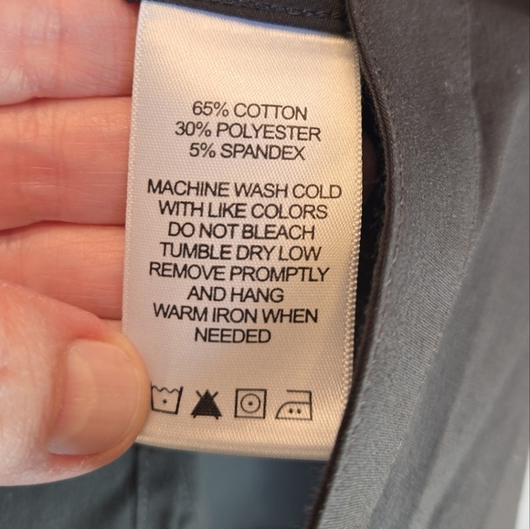 Foxcroft NYC Womens Sz 22W No Iron Black Casual Comfort Full Front Button Blouse - Picture 9 of 14